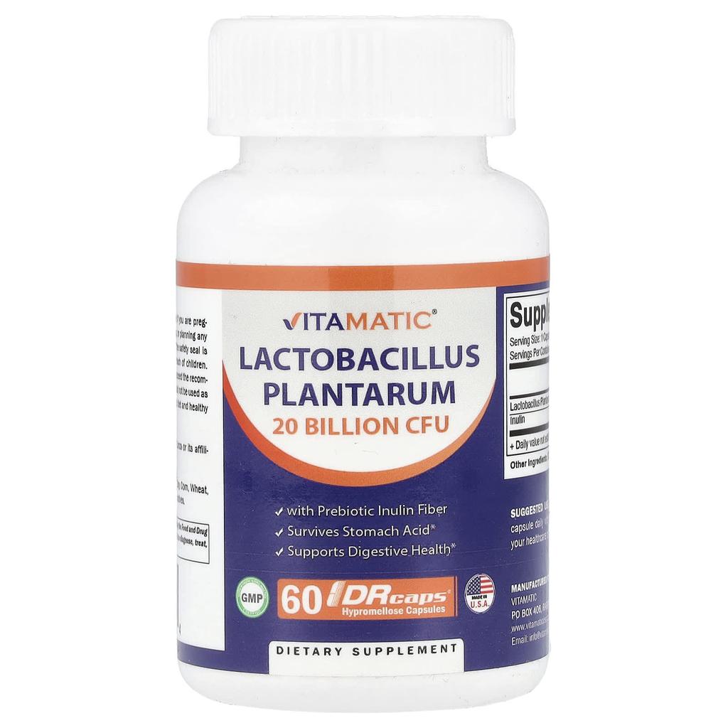 Vitamatic Lactobacillus Plantarum, 60 DRcaps® Hypromellose Capsules