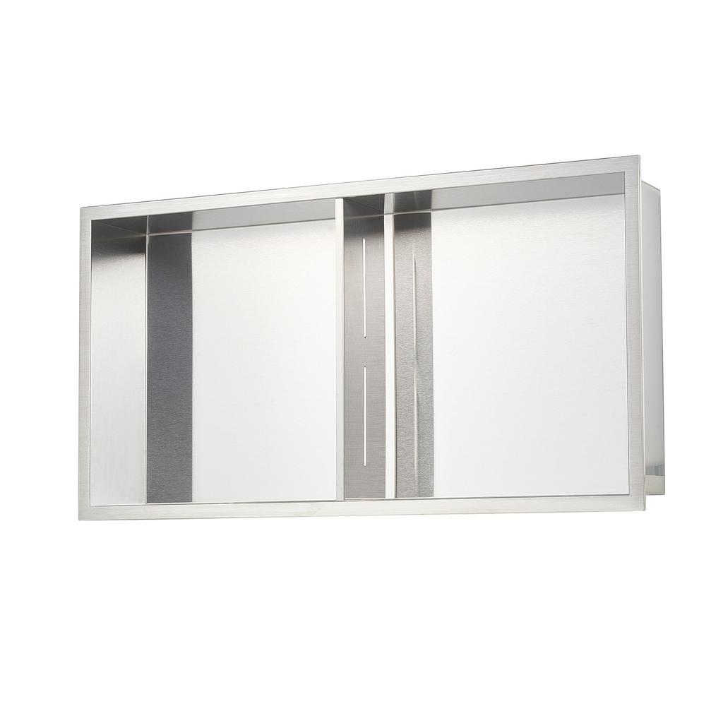 VEVOR Shower Niche, 33.0 x 63.5 x 10.2 cm Recessed Wall Niche Double-layer, with Hollowed-out Divider