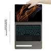 Для Galaxy Tab S8 Ultra Кожаный чехол-клавиатура с сенсорной подсветкой Bluetooth для защиты планшета