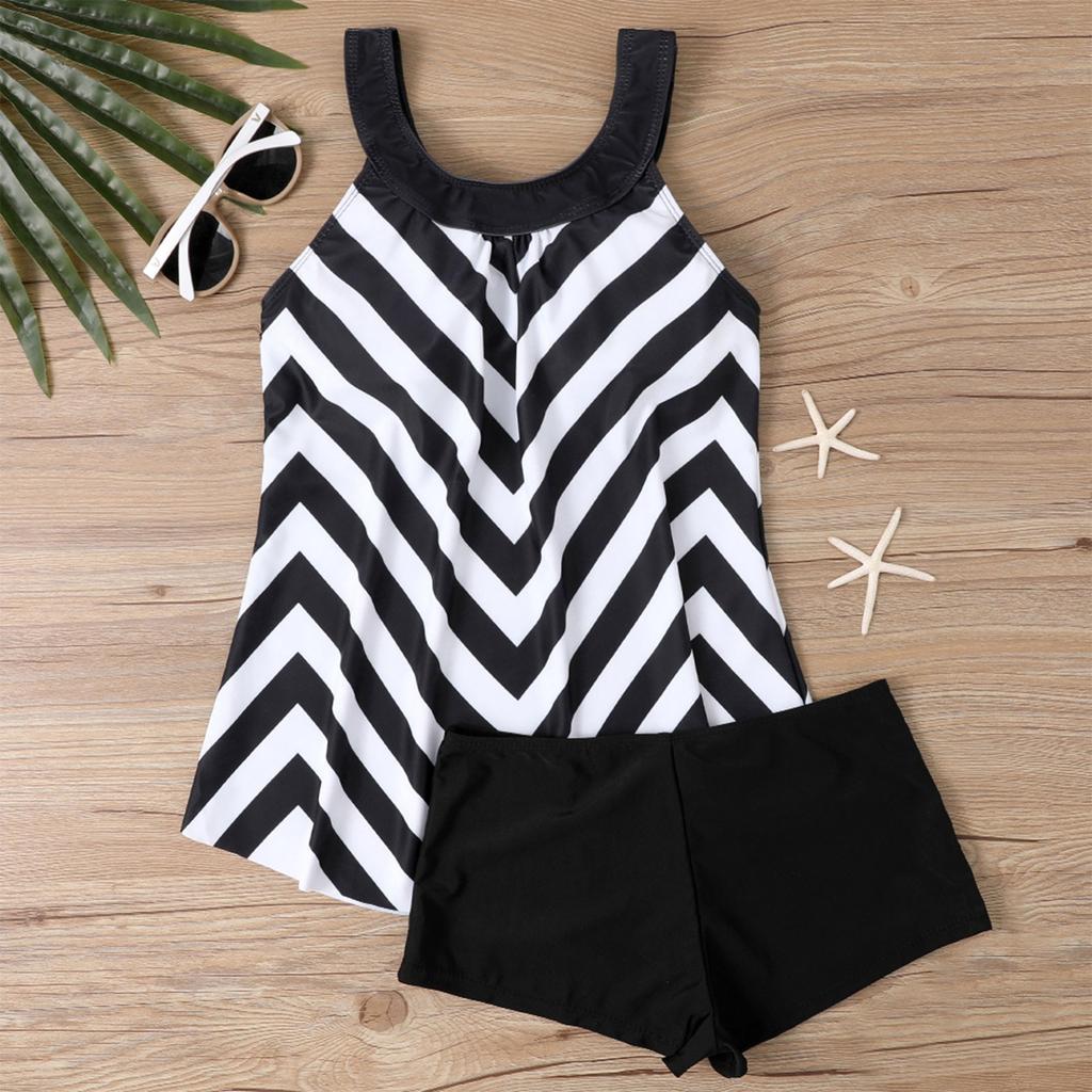 Женский сексуальный тонкий купальник с бретельками и разрезом на бретельках плюс размер купальника (Набор из двух частей)