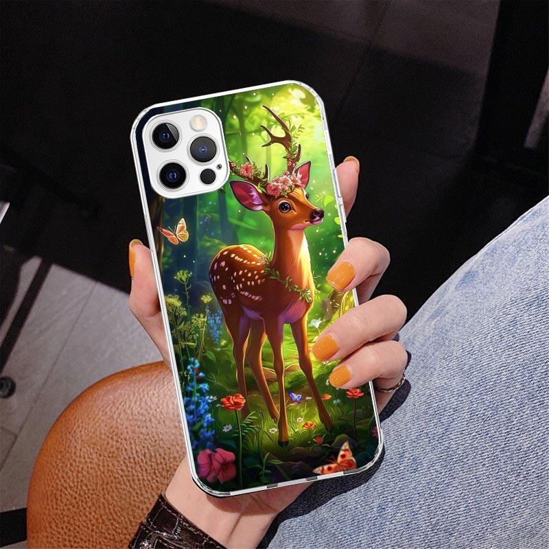 Камуфляжный чехол для телефона с рисунком оленьей охоты для Iphone 17 Air 16 11 12 13 Mini 14 Plus 15 Pro Max 7 8E SE 2020 16ProMax Чехол для телефона Coque 17 Ai