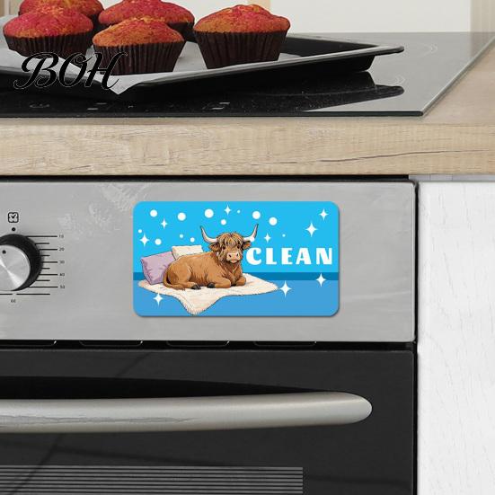 Decorative Dishwasher Magnet Cartoon Animal Dirty Clean Magnet, Sign Magnetic Indicator, Double-sided Dish Washing Machine Decoration Indicator