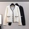 Small Perfume Wind Knitted Cardigan Female Fall and Winter Chenille Mink V-neck Sweater Female Jacket Comfortable Versatile and Fashionable