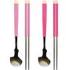 Bonaire Junior Vacuum Chopsticks Set of 2 + Spoons Set of 2, Light Pink + Pink