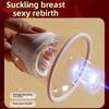 Вакуумный вибратор для увеличения груди, вращающийся, с функцией лизания языком, вакуумный насос, массажер для груди, стимулятор сосков, мастурбатор, секс