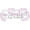 Outdoor Sofa Set with Cushions 4 pcs Natural and Black