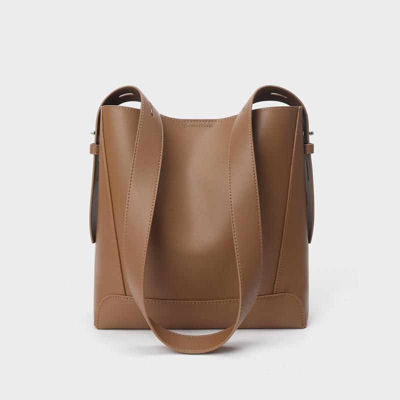 Сумка женская большая вместимость Lazy Slant Cross Bag Универсальная женская сумка из натуральной кожи Сумка через плечо Сумка-ведро для поездок на работу
