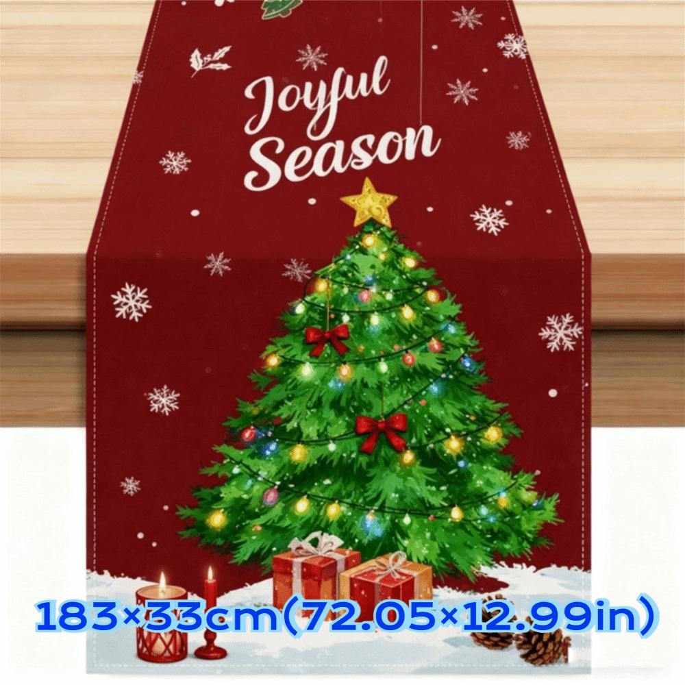 Новый год Рождество Скатерть-дорожка Navidad Подарок Флаг Чехол Рождественский флаг на стол Рождественская вечеринка С Рождеством Украшения