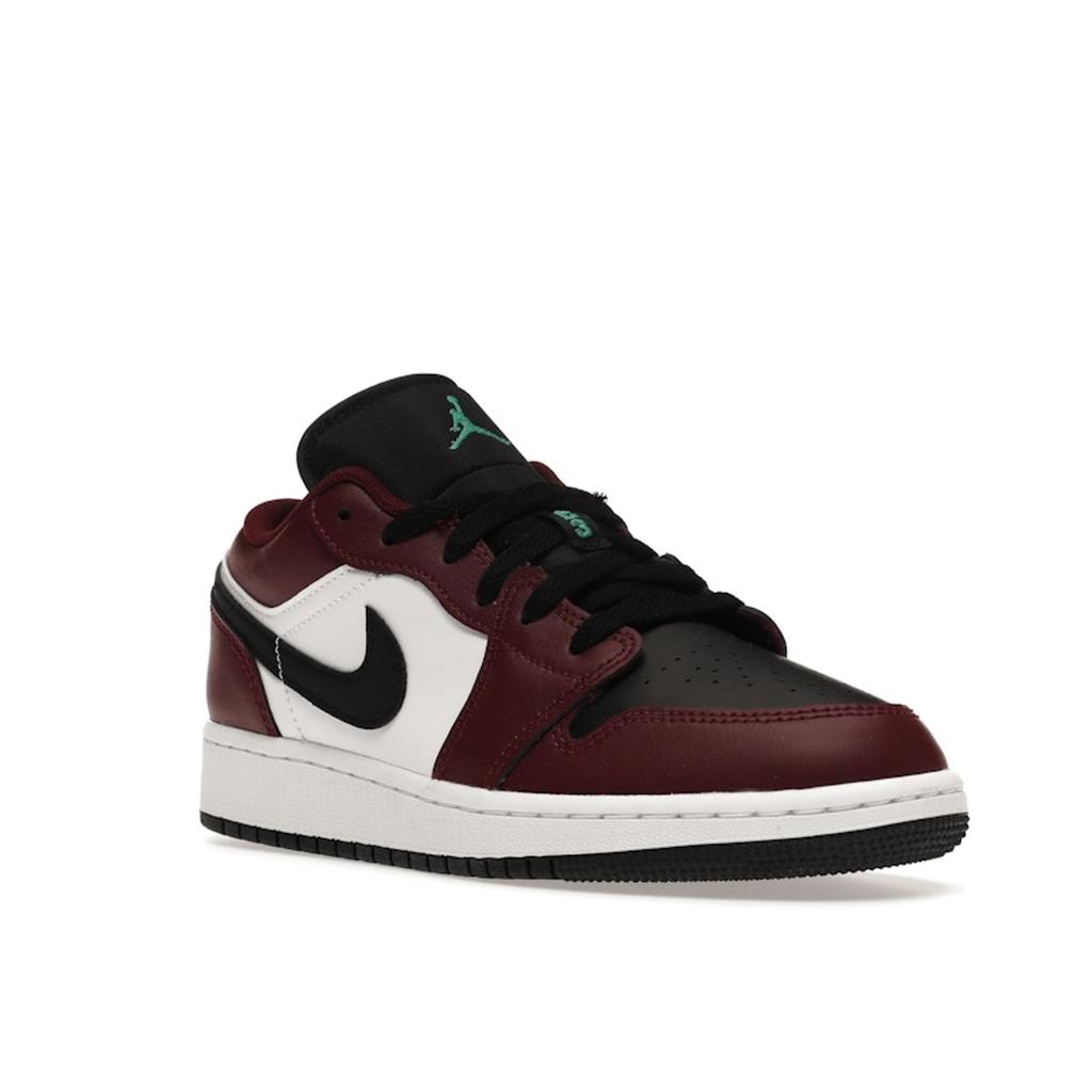 Детские кроссовки Air Jordan 1 Low SE GS Dark Beetroot Red Roma-Green White DM0589-635
