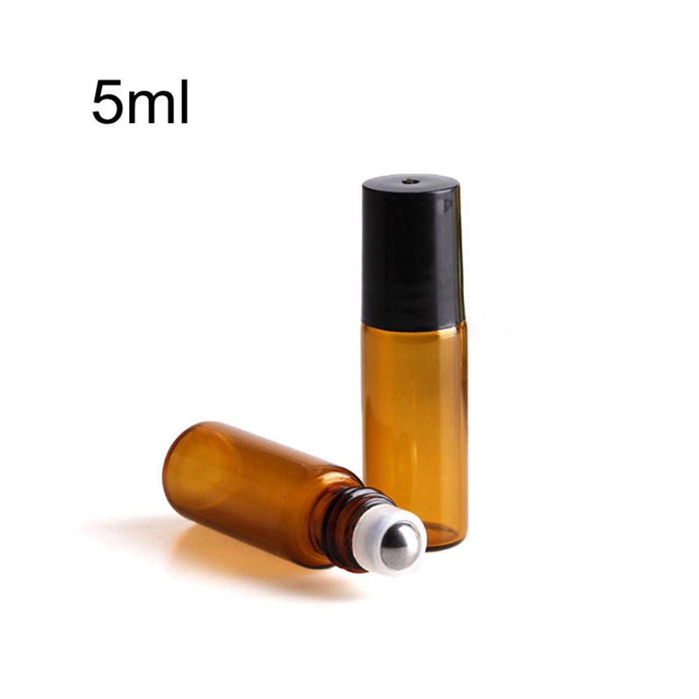 Hot Sale Portable Home&Living Perfume Roller Ball Empty Essential Oil Bottle Amber Container