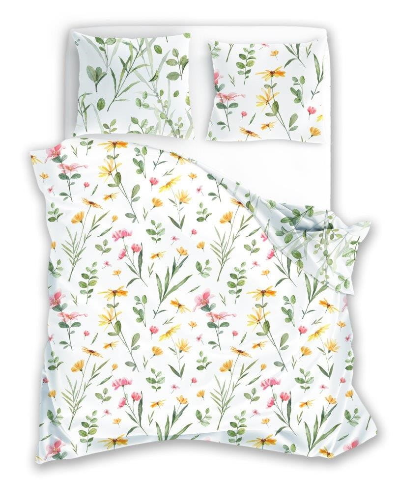 Satin bedding 160x200 milagro flower meadow