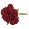 Artificial Flowers Roses 7 Pieces Ready Bouquet of Roses Composition for Vase Red