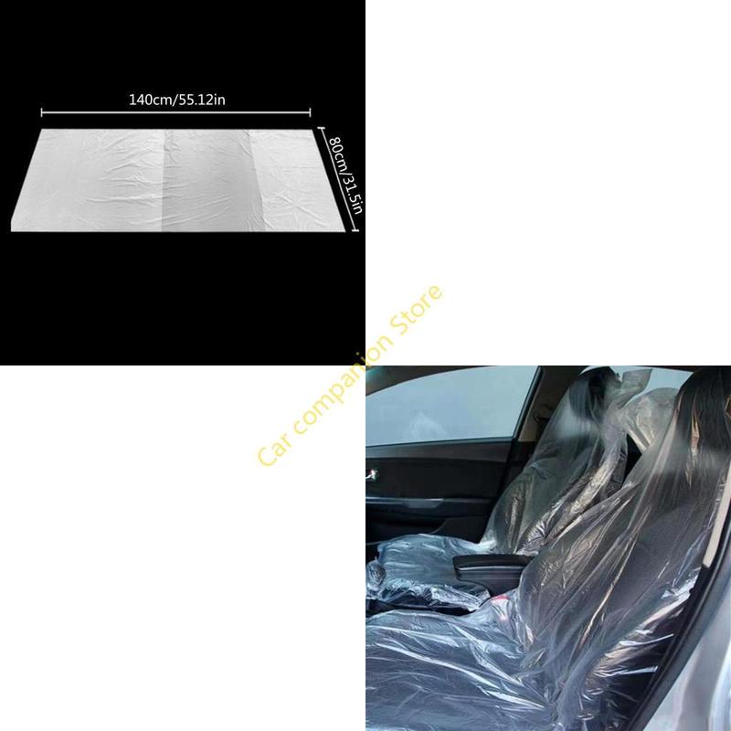 Plastic Cover Disposable Car Covers Vehicle Dustproof Covers 11UD
