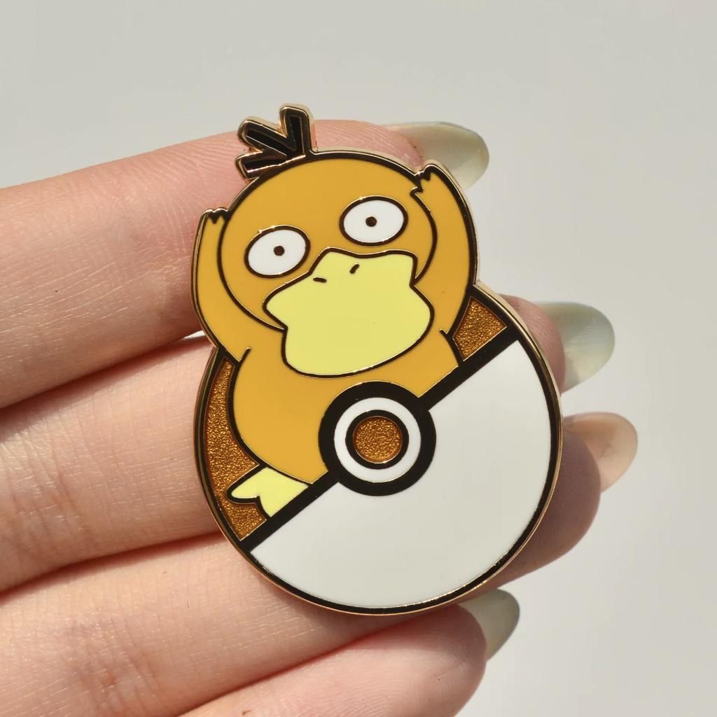 Anime Pkm Enamel Pins Cute Pikachu Charmander Gengar Metal Brooch Badge For Backpack Lapel Decoration Collectible Accessory