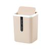 Mini Desktop Trash Can Home Table Plastic Trash Can Office Supplies with Shake Cover Paper Basket Sundries Barrel Box