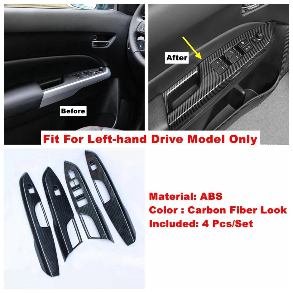 Inner Door Handle Bowl / Window Lift Control Switch Button Decoration Frame Cover Trim For Suzuki Vitara 2015 - 2025 Accessories