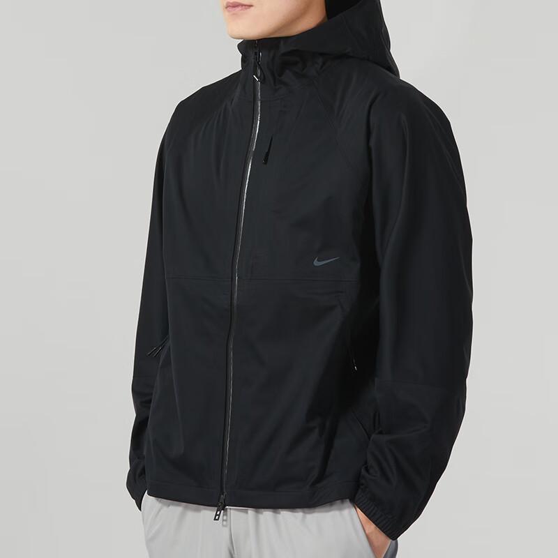 Nike Solid Color Casual Hooded Windbreaker Jacket Men Jackets Black FD0292-010