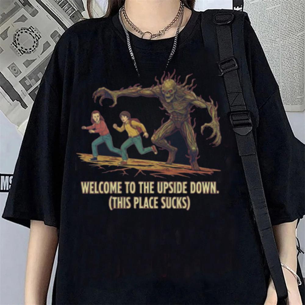 Hawkins Demogorgon T Shirt Girl Aesthetic Colorful WILL Hip Hop Streetwear Shirt Korean Clothes Harajuku s Women