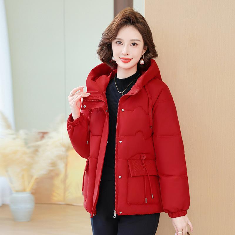 Женская повседневная куртка с хлопковой подкладкой, зимняя свободная теплая куртка средней длины с хлопковой подкладкой