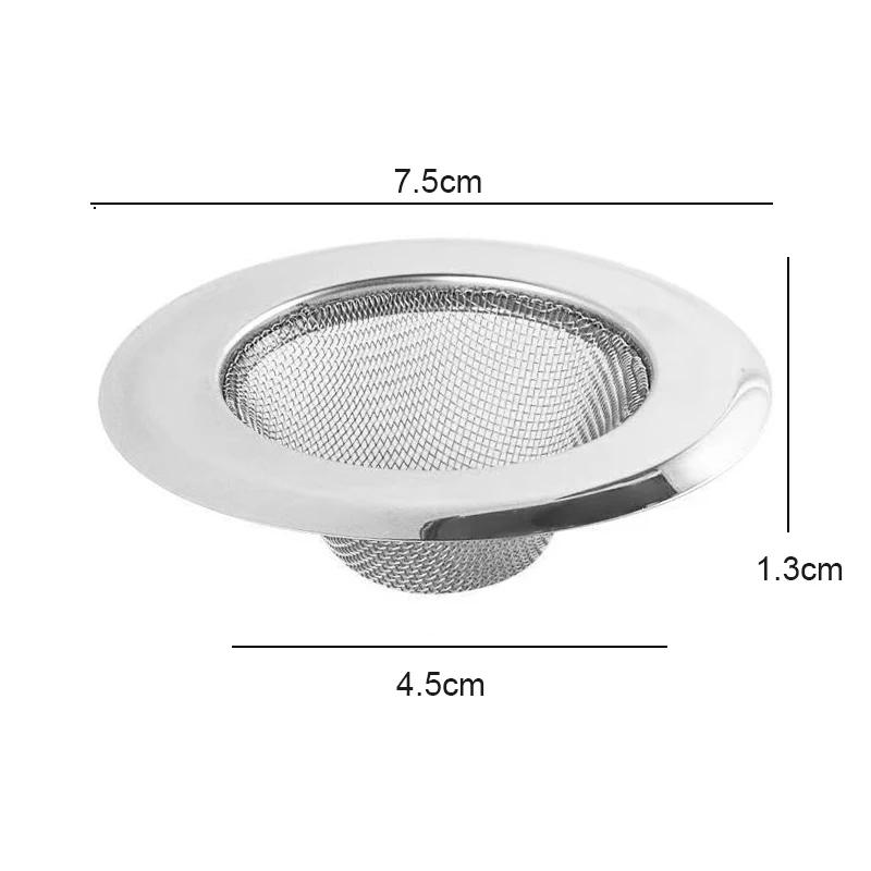 Kitchen Sink Filter Stainless Steel Sink Strainer Mesh Bathroom Floor Drains Catcher Waste Drain Hole Filter Kitchen Accessories