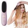 Беспроводная щетка-выпрямитель для волос с 3 температурными режимами, портативная мини-расческа для выпрямления волос, LED-дисплей, USB-перезарядка, быстрый нагрев, горячая щетка