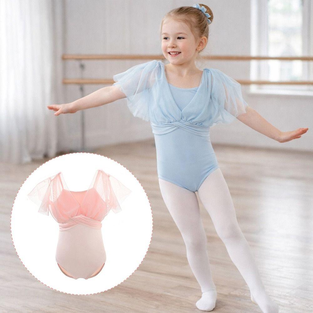 Nylon Ballet Leotard Short Sleeve Dancewear New Ballet Costume Chinese Dance
