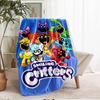Smiling Critters Theme Printed Blanket - Perfect for Couch, Bed, Travel & Outdoor Use | Machine Washable, Cozy & Durable.