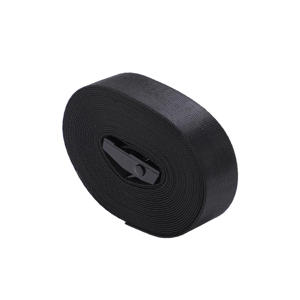 2pcs Tie Down Strap Black Zinc Alloy Press Buckle Bandage 25mm Binding Tightening Rope3 Meter