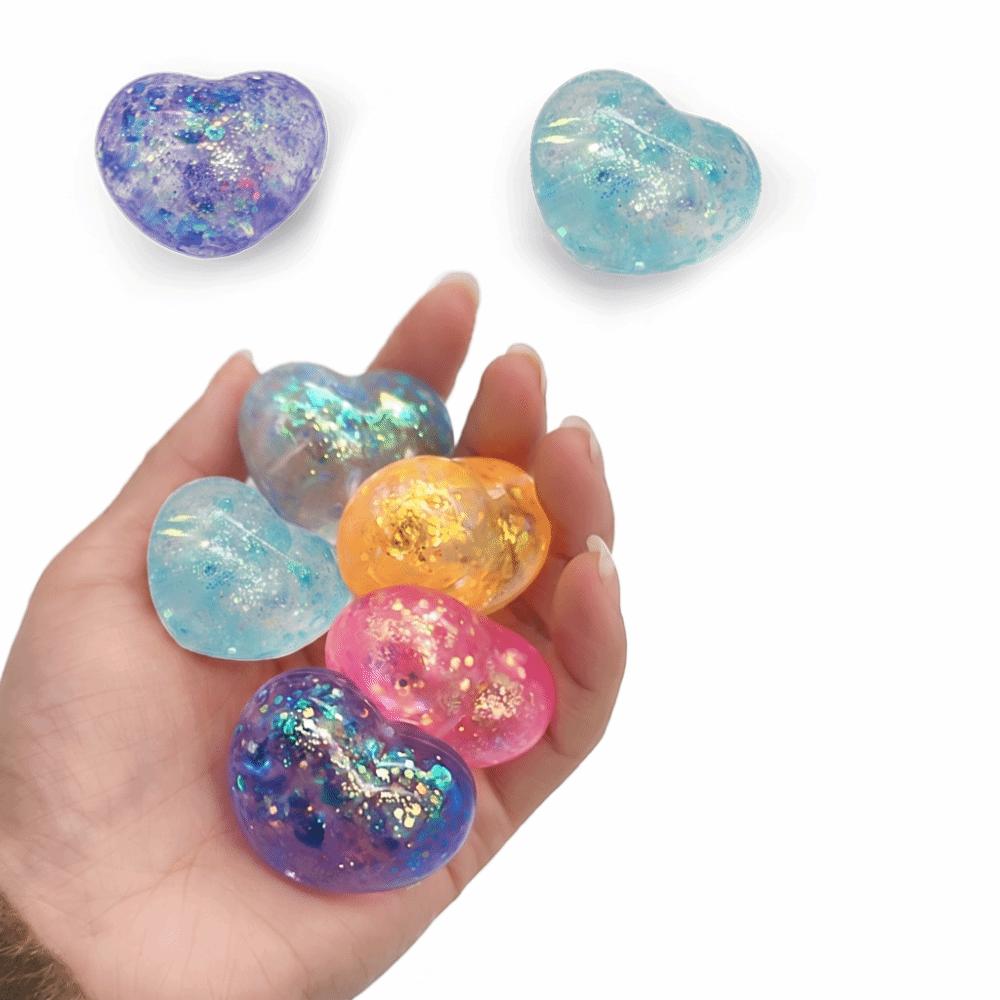 Sequins Love Squeeze Toy Changing Color Heart Slow Rising Toy Fidget Toy Science Education