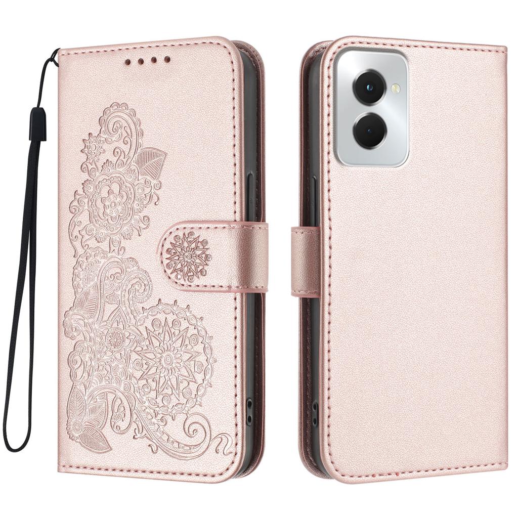 For Motorola Moto G Power (2024) Phone Cases Mandala Flower Leather Wallet Mobile Cover with Strap