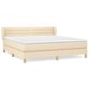 3126898 vidaXL Divan Bed with Mattress Cream 160x200 Cm Fabric