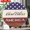 2D плоский 20*20 см 1 шт Боже, благослови Америку 4 июля Флаг США узор Добро пожаловать Украшение двери День независимости патриотическая тематика Дверь&Вечеринка&Фермерские дома Знак