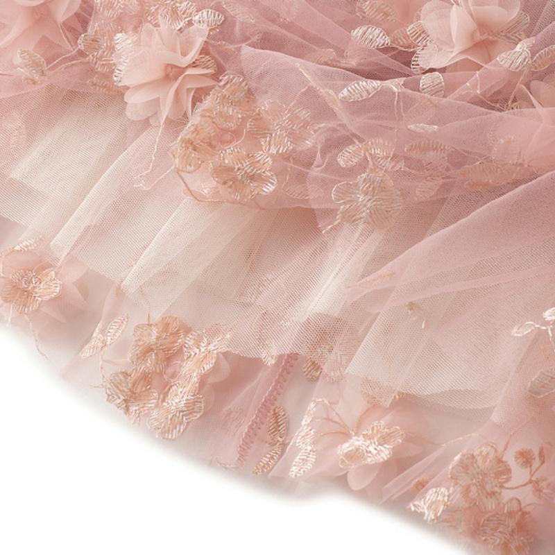 Роскошные женские юбки в корейском стиле, модные эластичные пояса с аппликациями и вышивкой, сетчатая юбка с цветочным принтом, длинная газовая бальная юбка