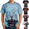 Мужские рубашки с леопардовым принтом, топы с короткими рукавами, унисекс, уличная одежда