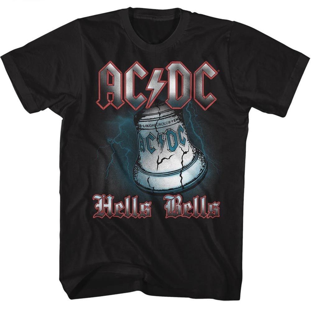 AC/DC Hells Bells Black Rock and Roll Music Band T-T-shirt Tops Tees Men's Women's Unisex