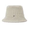 HIGHSCHOOLDISCO Badge Knit Bucket Hat Ivory