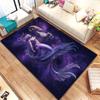 Twelve Constellations Mermaid Princess Square Carpet Printing Door Mat Living Room Bedroom Rug Floor Mat Gift Play Non-slip Mat
