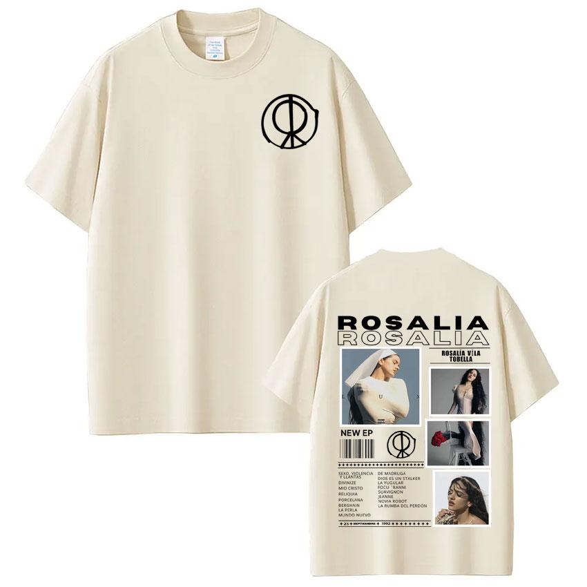 Singer Rosalía LUX Album Tour 2025 Print Tshirt Men Women Fashion Cotton Tshirts Oversized Hiphop Casual Comfort T Shirts Top