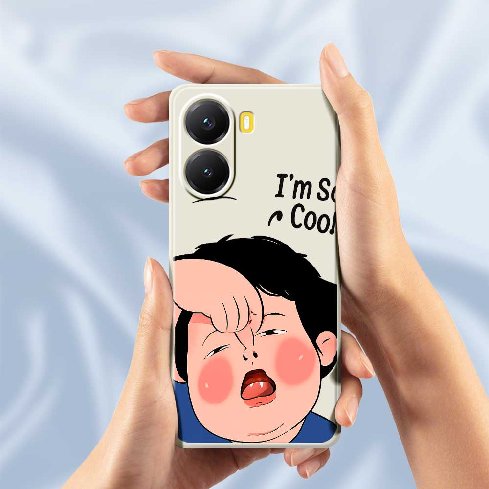 For Xiaomi Redmi Turbo 4 5G/Poco X7 Pro 5G Case Make Faces Kid Pattern Printing Straight Edge TPU Phone Back Cover