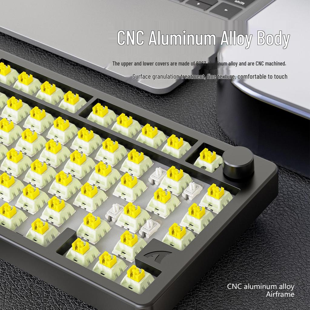 Беспроводная механическая клавиатура Attack Shark X86 RGB - Алюминиевая отделка с Bluetooth, трехрежимная, прокладка