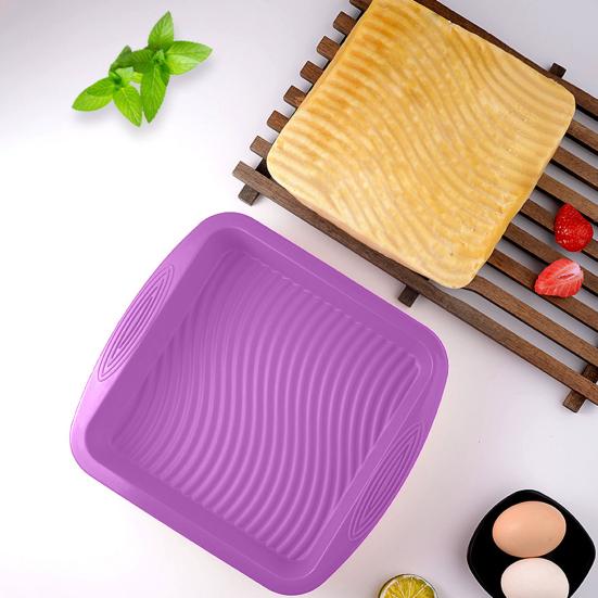 Non-Stick Cake Pan Food Grade Silicone Square Heat-Resistant Easy-to-Clean Baking Mould Bread Supply