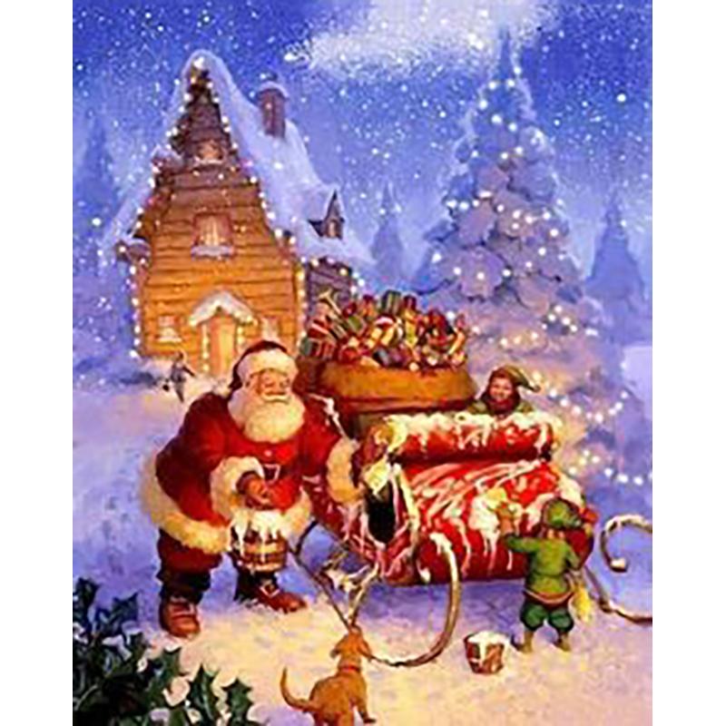 DIY Рождественская алмазная живопись 5D Санта-Клаус Алмазная вышивка Мозаика Набор для вышивки крестом Ремесла Подарок Настенное искусство Домашний декор