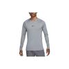 Pro Warm Solid Logo Round Neck Long Sleeve Sport Tee Men Tops Grey FB7982-084