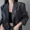 Металлическая цепочка Брошь-бабочка Подвеска с кисточкой для женщин Мужчин Пары Пальто Костюм Рубашка Булавка на лацкан Аксессуар для одежды Украшение