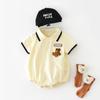 Baby Clothes Summer Jumpsuit Thin Boy Baby Lapel Leisure Fart Clothes Childrens Clothes for a Hundred Days.