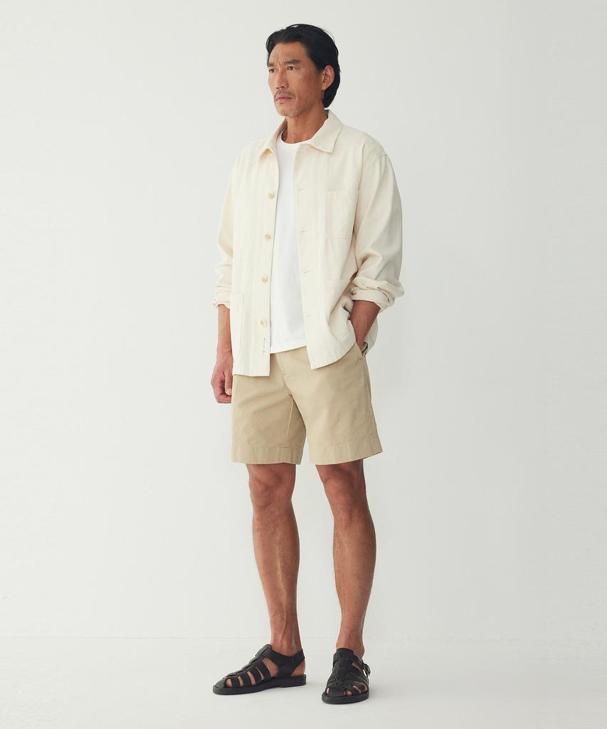 MAN ON THE BOON Essential One-Tuck Chino Shorts_Beige 4716105002