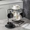 Coffee Cup Set Ceramic Breakfast Cup Coffee Cup Saucer With Cup Holder Spoon Storage Rack Premium Teacup High Value