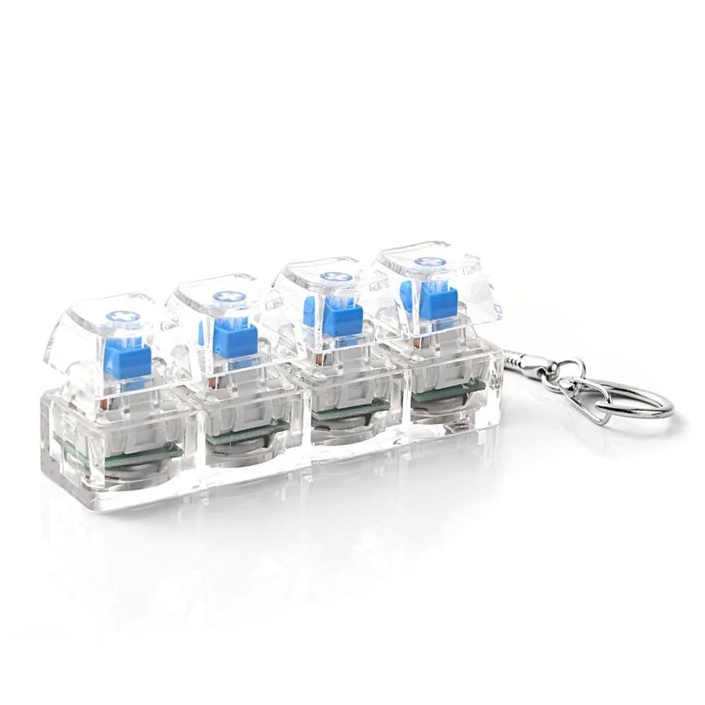 -Led Fidget Button 4Eys Keyboard Tester; Mechanical Keycap Toy For Stress Relief...