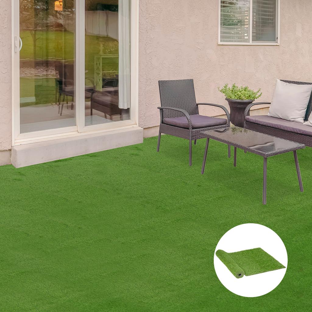 Artificial Synthetic Grass Outdoor Indoor Carpet 3M X 1M Dense Tall Grass 2.5 Cm Green