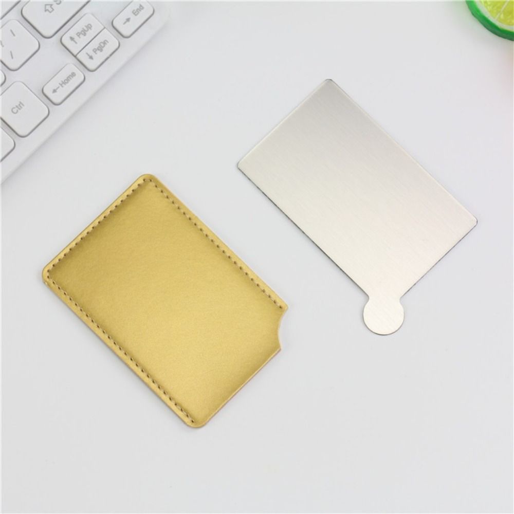Portable Stainless Steel Cosmetic Mirror Stainless Steel Pocket Make Up Mirror Girl Lady